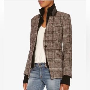 Veronica Beard Plaid Blazer - Brown and Black